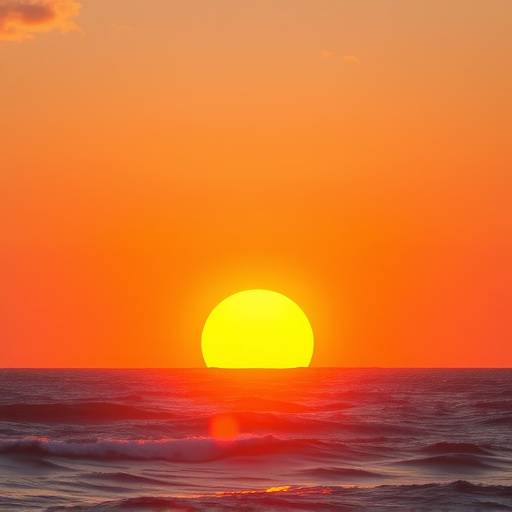 Logotipo do Est√ºdio Criativo Sol Nascente, um sol estilizado nascendo sobre o mar.
